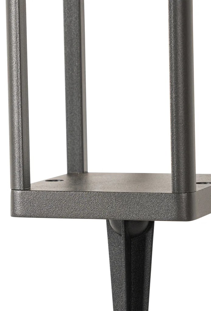 Staande buitenpaal donkergrijs 25 cm met dimlicht en sensor op solar - Sonne