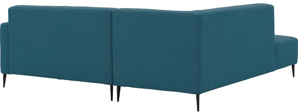 Goossens Key West blauw, stof, 2-zits, modern design met ligelement links