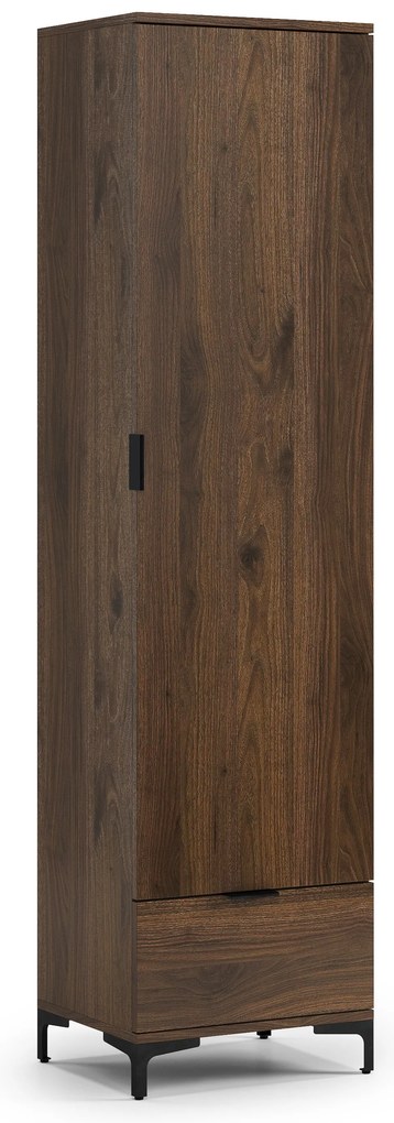 Kledingkast LANA 06 Elegant walnoot - 1-DEURS KLEDINGKAST MET LA