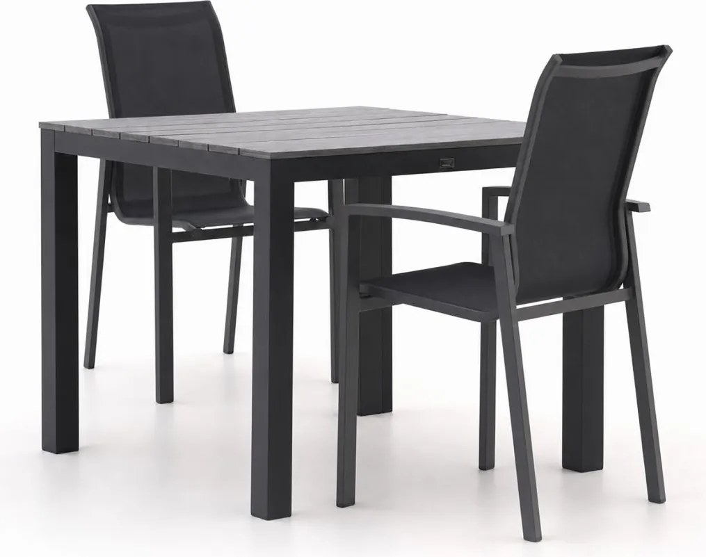 Diningset Forza  | 2 personen polywood | Tuinset stapelbaar | 3-delig | Kees Smit Tuinmeubelen