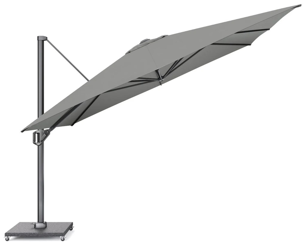 Zweefparasol  3.5x3.5m T1 premium (excl voet) Grijs-antraciet Platinum Challenger