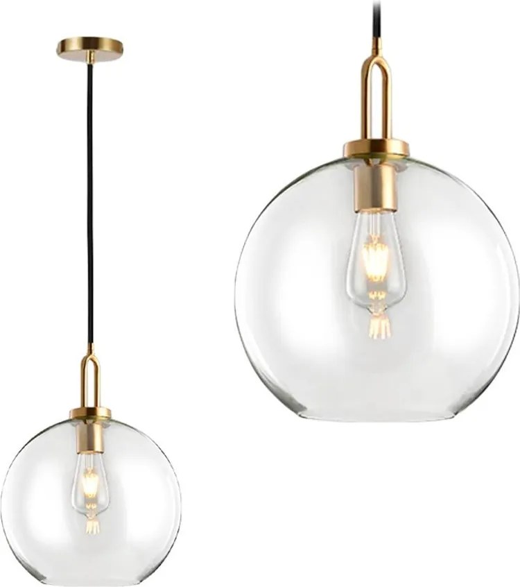 Plafondlamp Hangende Glazen Bol 25cm APP630-1CP