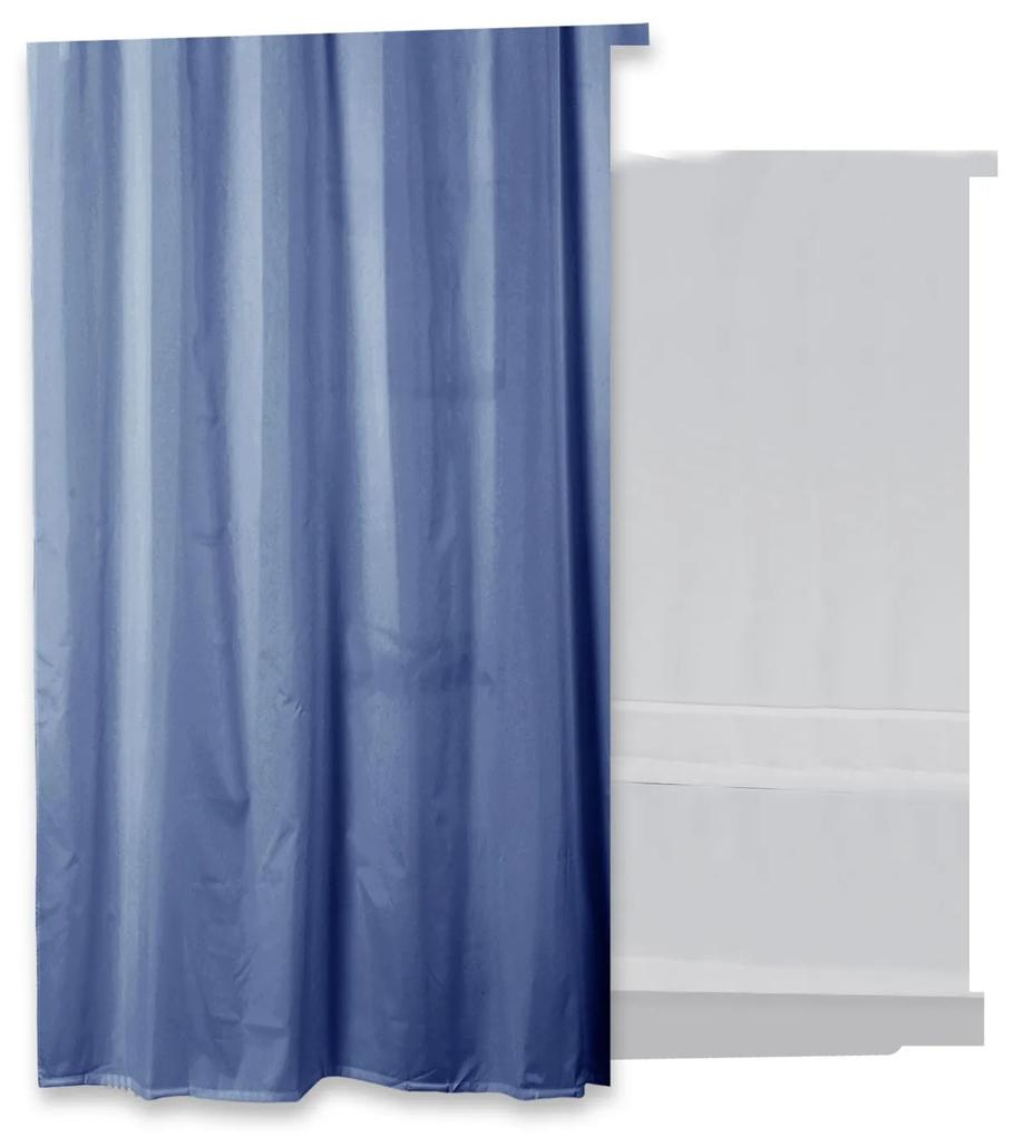 Douchegordijn Differnz Color Polyester 180x200 cm Donker Blauw