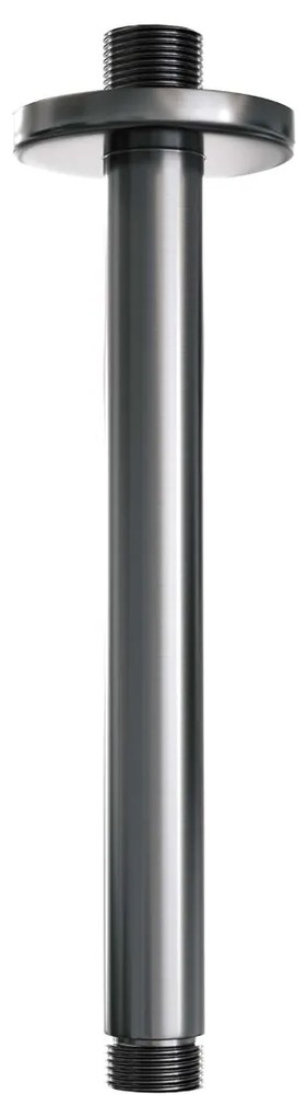 Brauer Gunmetal Edition complete inbouw regendouche met 3 standen handdouche, plafondarm, glijstang en hoofddouche 20cm set 23 gunmetal geborsteld PVD