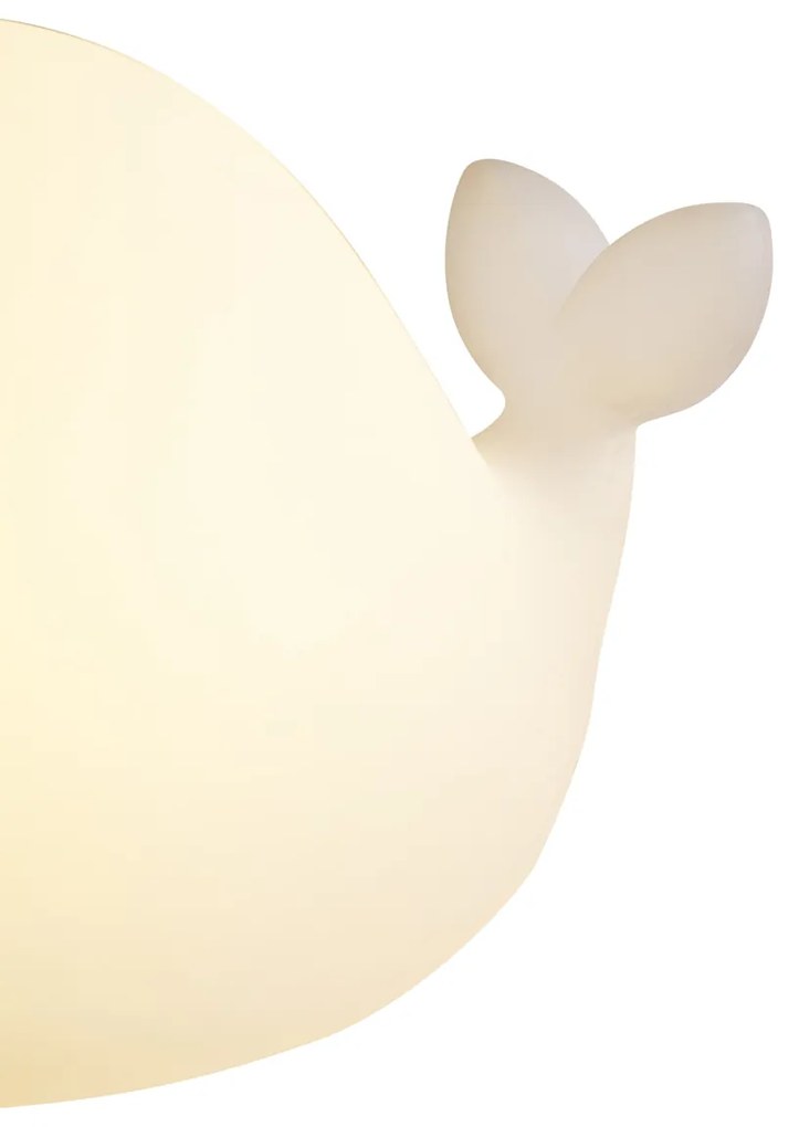 Tafellamp wit 30cm incl. LED dimbaar IP54 oplaadbaar - Baby Whale