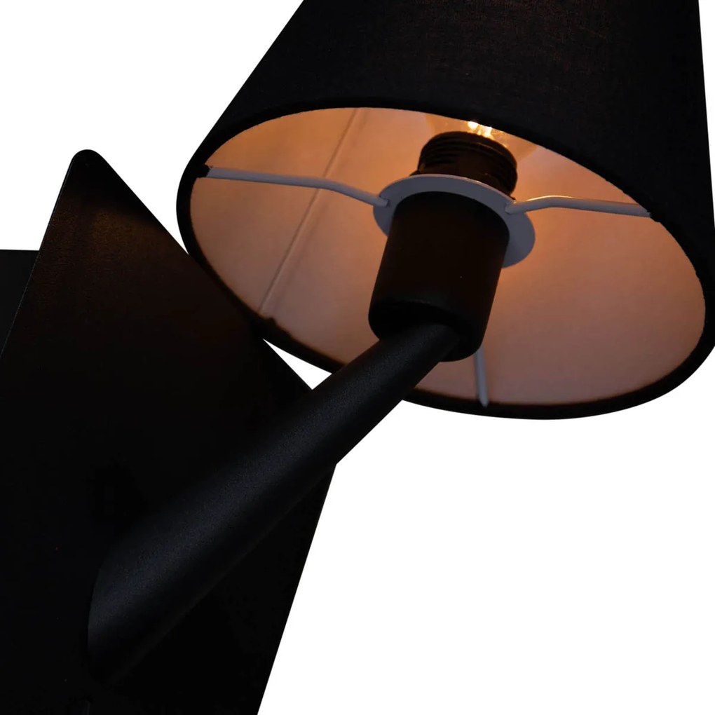 Moderne wandlamp zwart met USB-C en inductielader - Comfort E14 Binnenverlichting Lamp