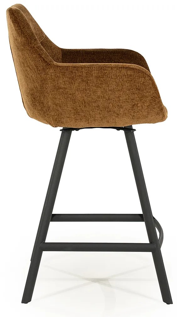 By-Boo Bliss Draaibare Barkruk Stof Geel