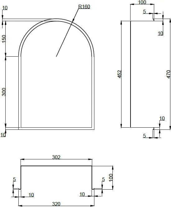 Hotbath &More inbouwnis toogmodel 30x45x10cm wit mat