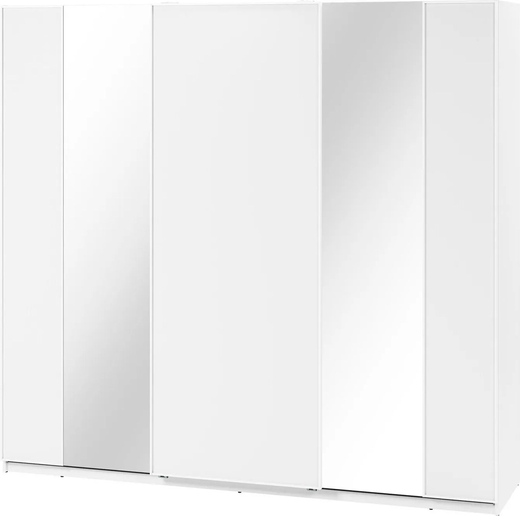 Kledingkast Fresno 138, Wit, 235x250x71cm, 254 kg, Kledingkast deuren: Schuivend
