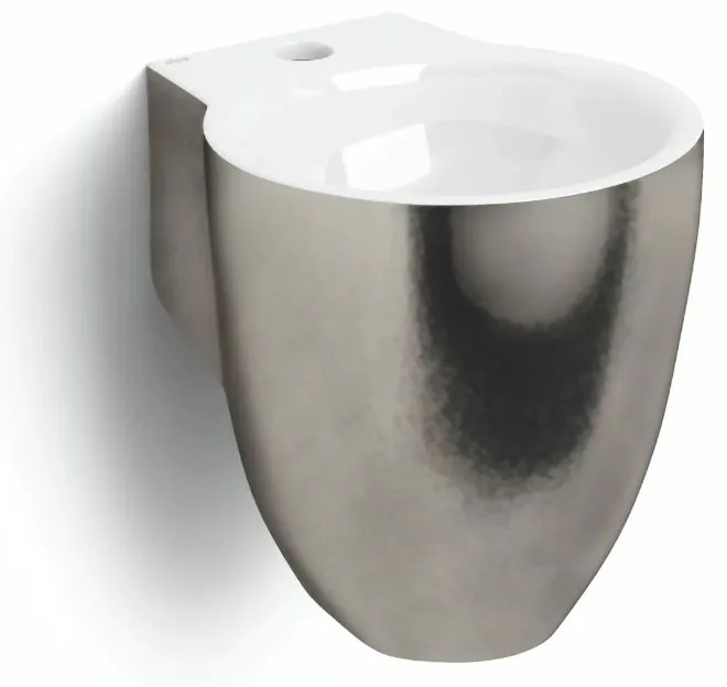 Clou Flush 6 keramische fontein 27cm met kraangat platina/wit glans
