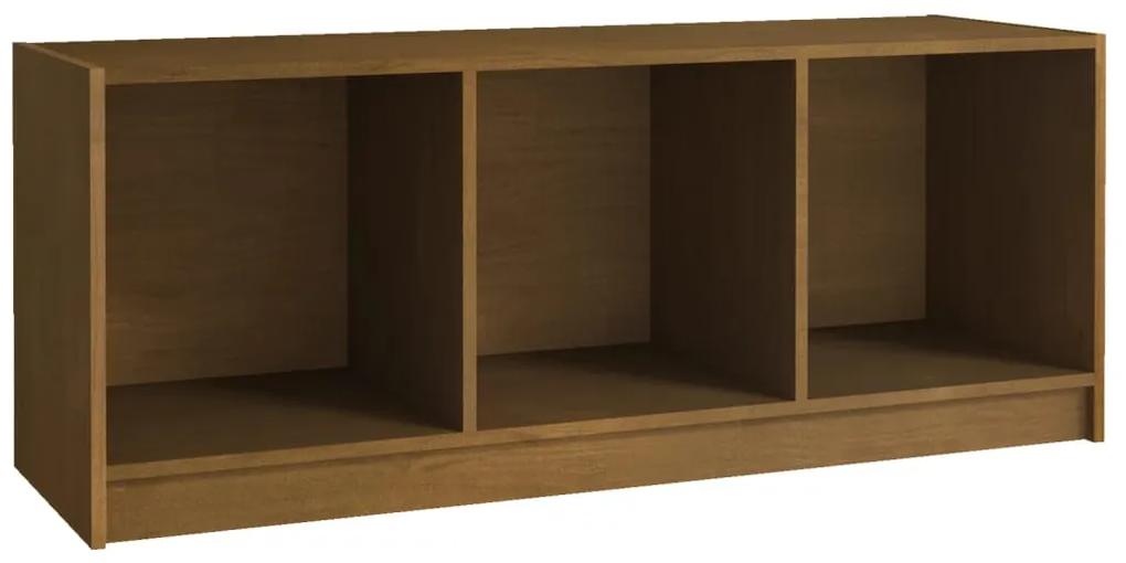 vidaXL Tv-meubel 104x33x41 cm massief grenenhout honingbruin