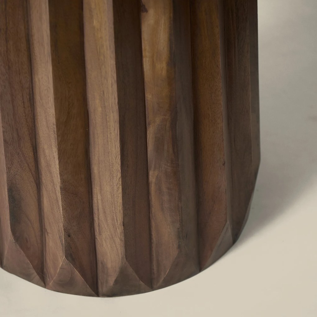 Ronde Eettafel Tavertin Blad - 120 X 120cm.