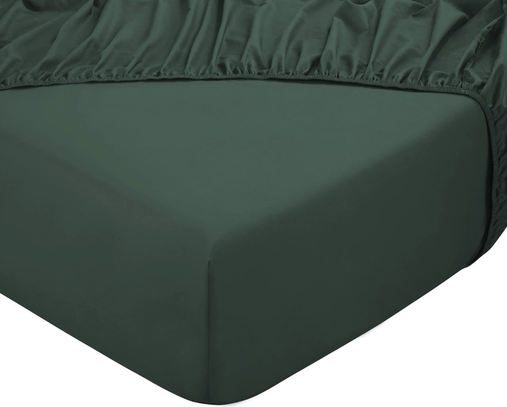 Hoeslaken King – 100% katoensatijn – 90×200 – groen
