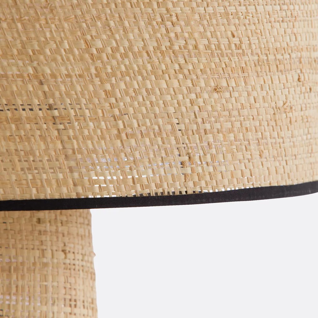 Tafellamp in raffia, Dolkie