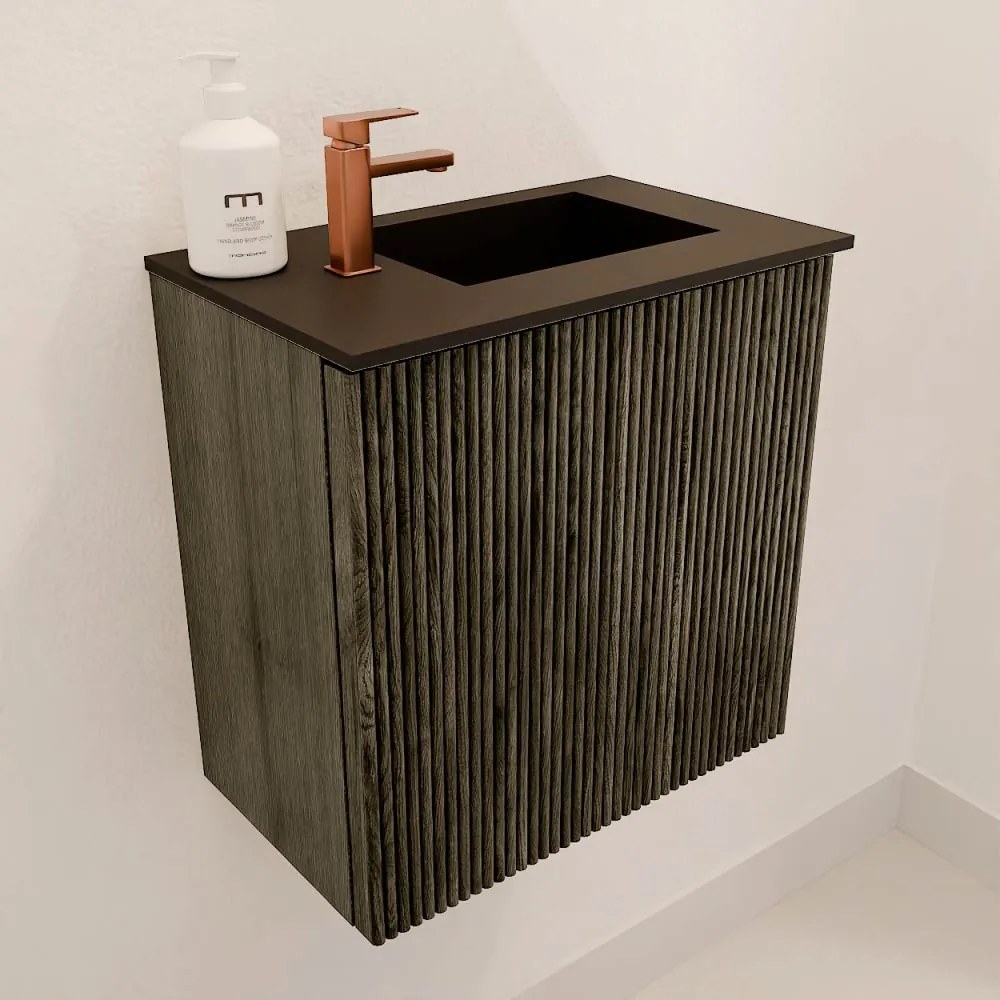 Mondiaz Joya 40cm toiletmeubel shadow met wastafel faye rechts 1 kraangat urban
