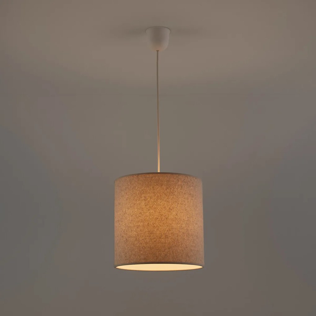 Hanglamp/Lampenkap in boucletteØ25 cm, Lockie