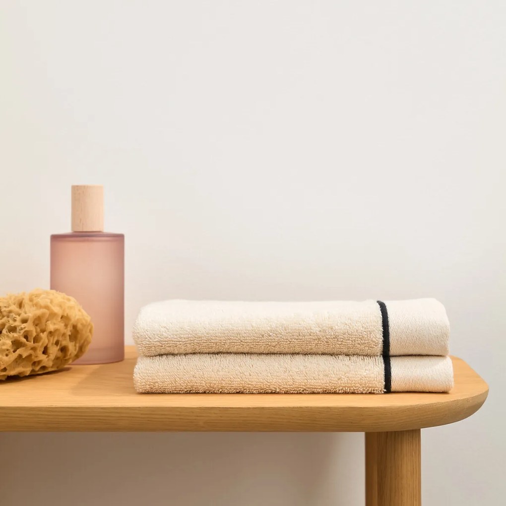 Set van 2 gastendoekjes, gekamd katoen 675g/m², Victor