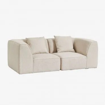 2-delige Modulaire Bank Gestoffeerd Cardea Bouclé Crèmebeige - Sklum