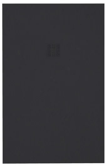 ZEZA Grade douchevloer - 120x200cm - antislip - antibacterieel - mineraalmarmer - rechthoek - mat zwart 400000000000019794