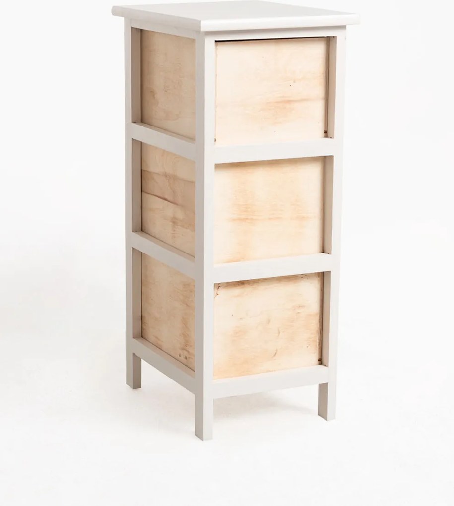 Hulpmeubilair Cloak Wit, Smal, 3 laden