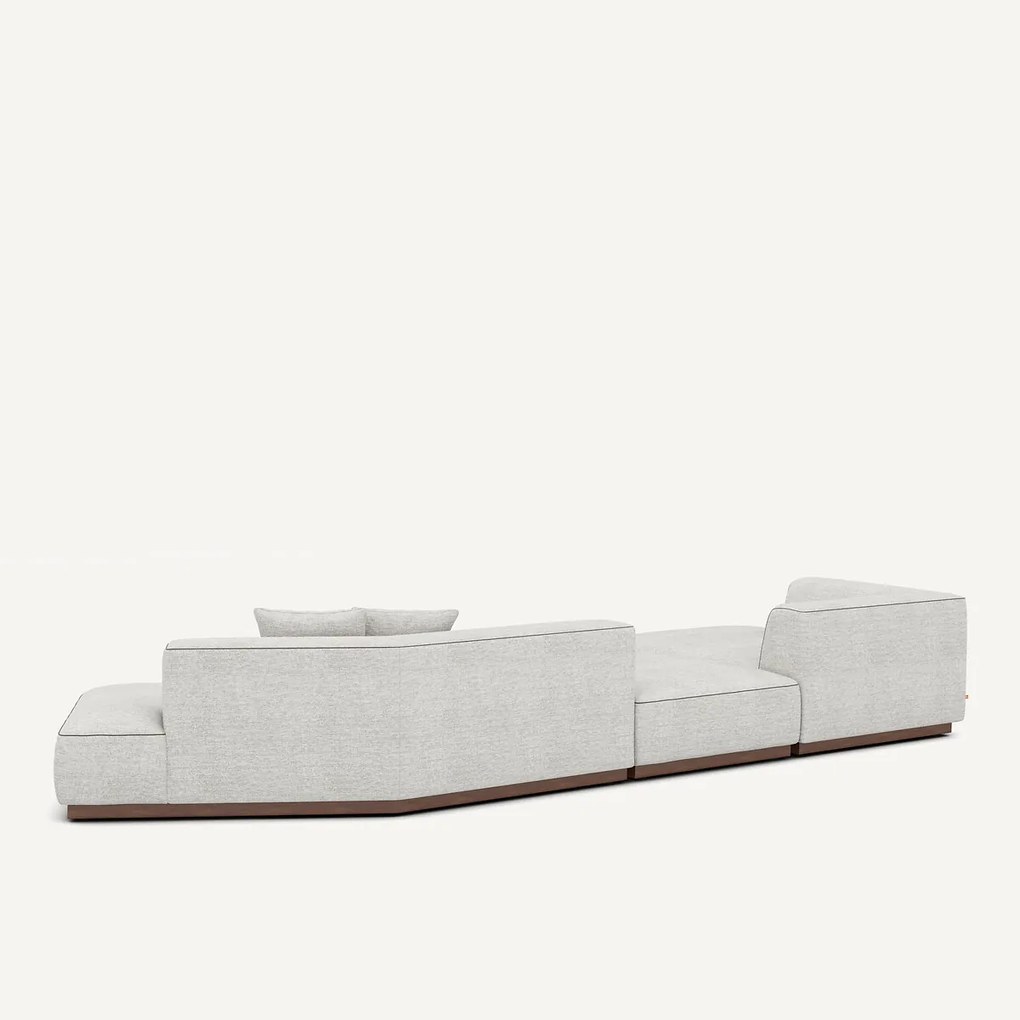 Open hoekbank links XL in gevlekte canvas, Jacopo