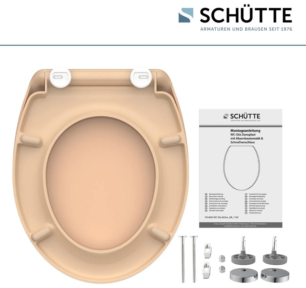 Schutte Miles toiletzitting duroplast met softclose en quick release zwart