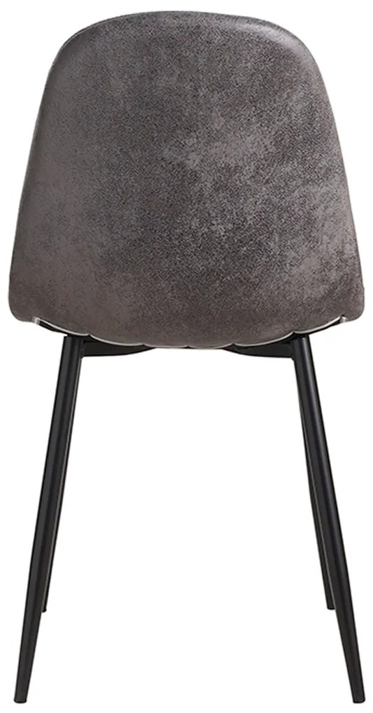 Zwarte Teok Vintage Kunstlederen Stoel