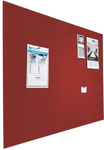 Prikbord bulletin - Zwevend - 120x180 cm - Rood