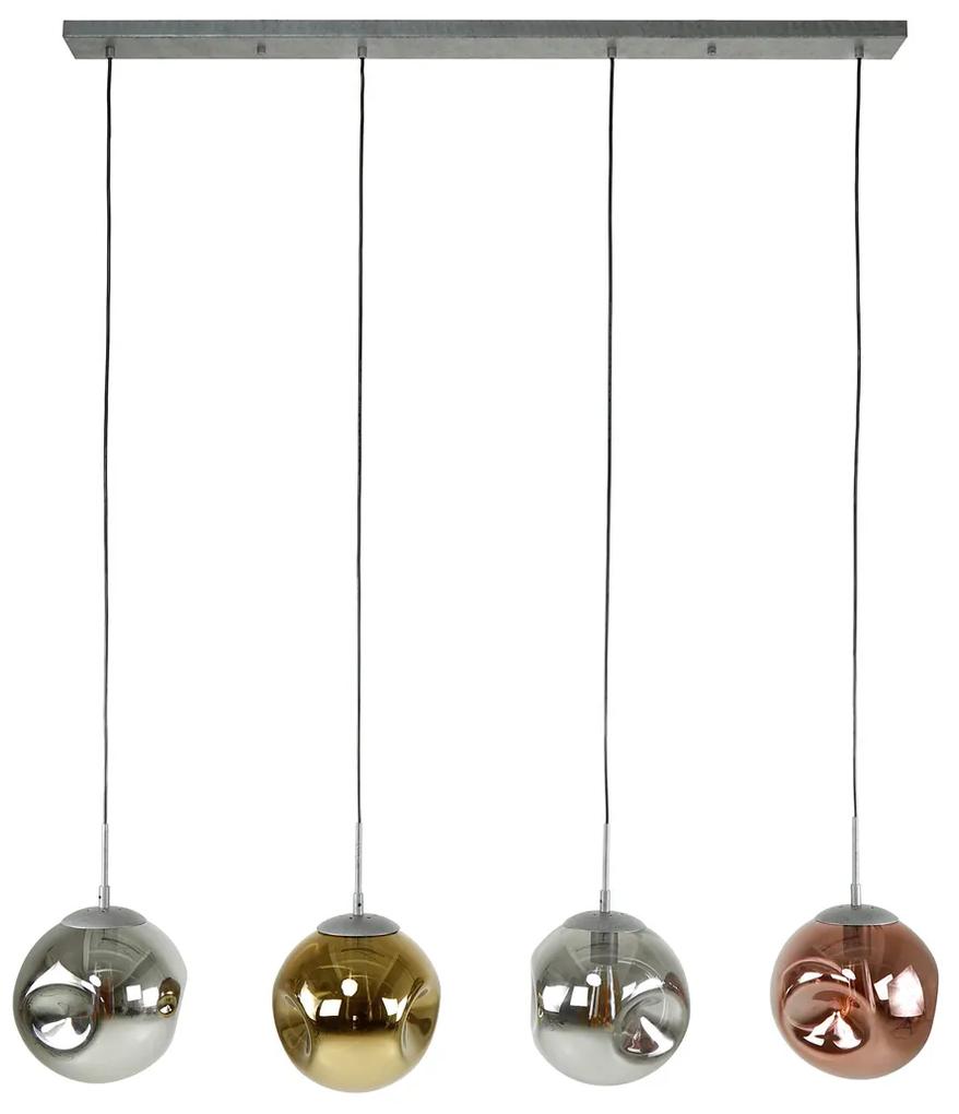 Hanglamp Met 4 Glazen Bollen