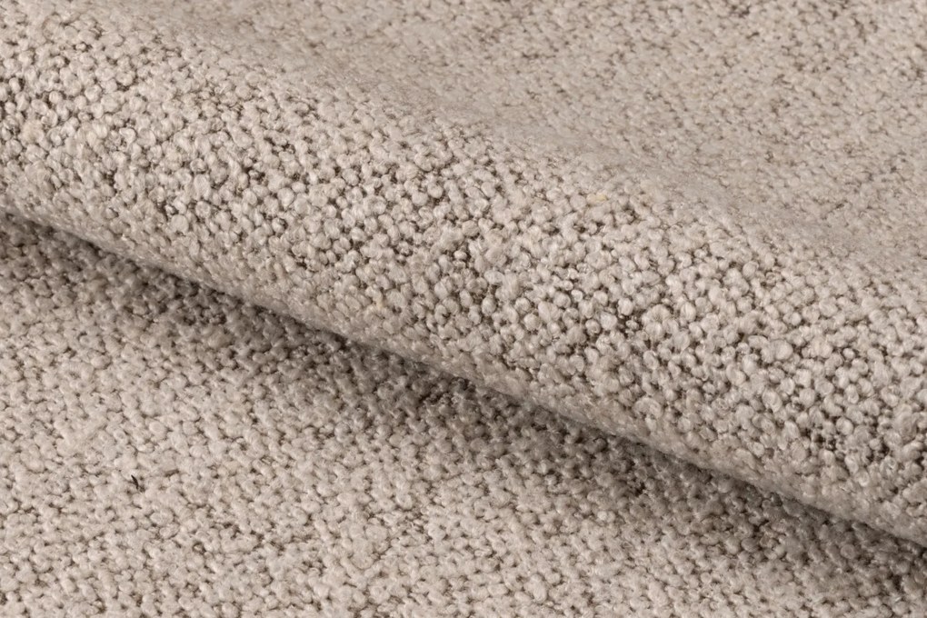 ELENA Beige Latte (stof Monza 60)/zwarte poot - TAPS TOELOPENDE GESTOFFEERDE BOUCLE BARSTOEL VOOR KEUKEN/WOONKAMER/RESTAURANT