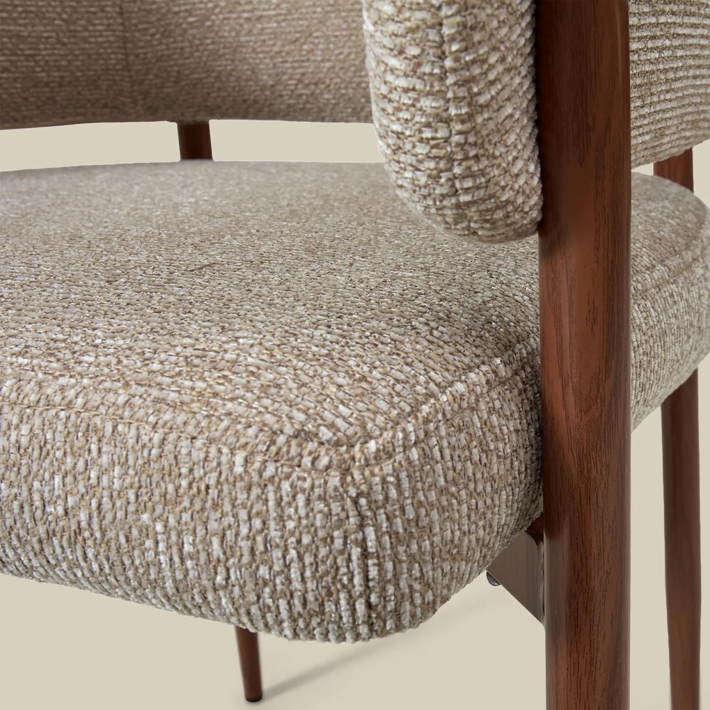 Walnoot Eetkamerstoel Met Armleuningen