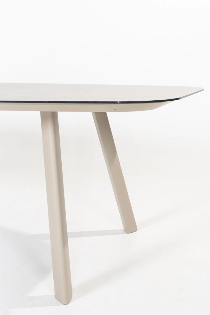 4 Seasons Outdoor Murcia tuinset latte met Manolo tafel met geprint keramisch blad 240 x 103 cm * Sale * Tuinset beige weerbestendig