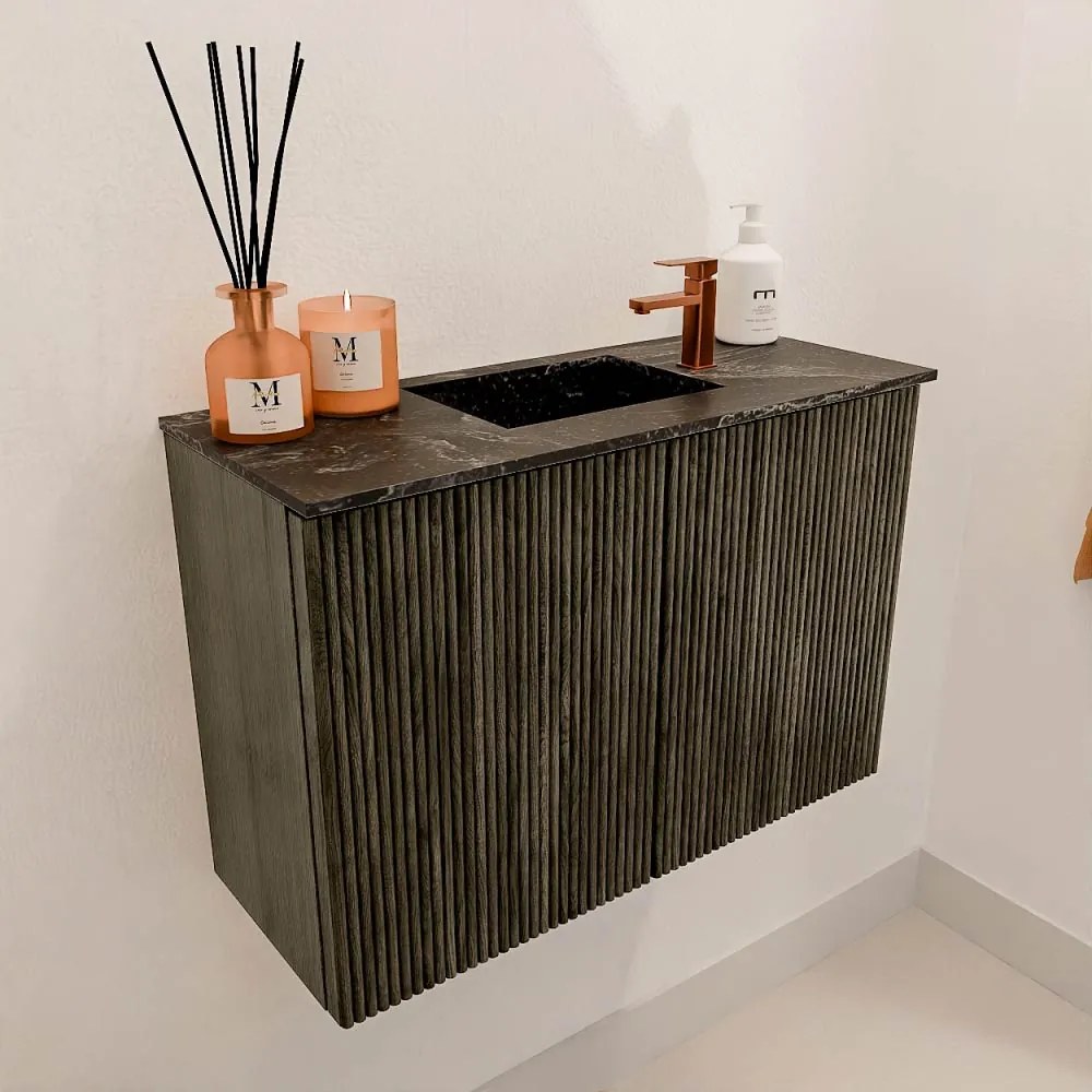 Mondiaz Joya DLux 60cm toiletmeubel shadow met wastafel faye midden 1 kraangat lava
