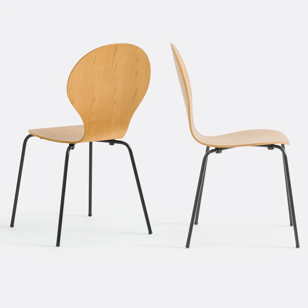 Set van 2 stapelbare stoelen, Lenon