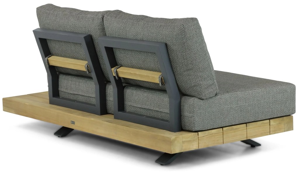 Hoek loungeset 5 personen Teak Old teak greywash Santika Furniture Santika