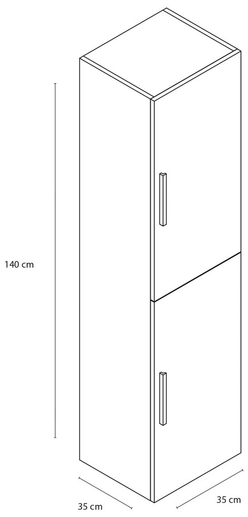 Differnz Shout hoge kast links/rechts wit