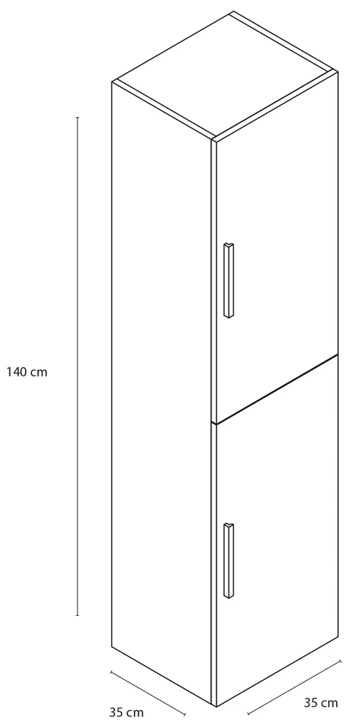 Differnz Shout hoge kast links/rechts wit