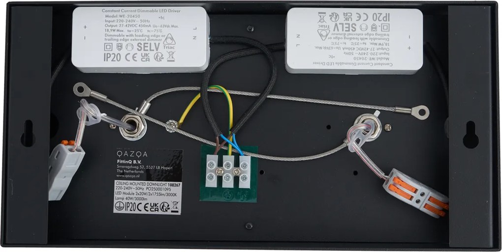 Moderne opbouw spot zwart incl. LED dimbaar 2-lichts - Dionysos