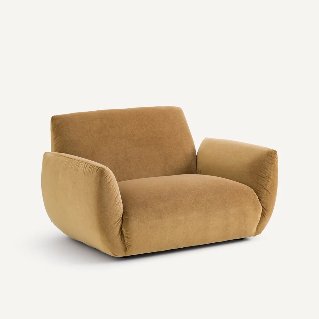 Fauteuil van linnen fluweel, SPOGANO