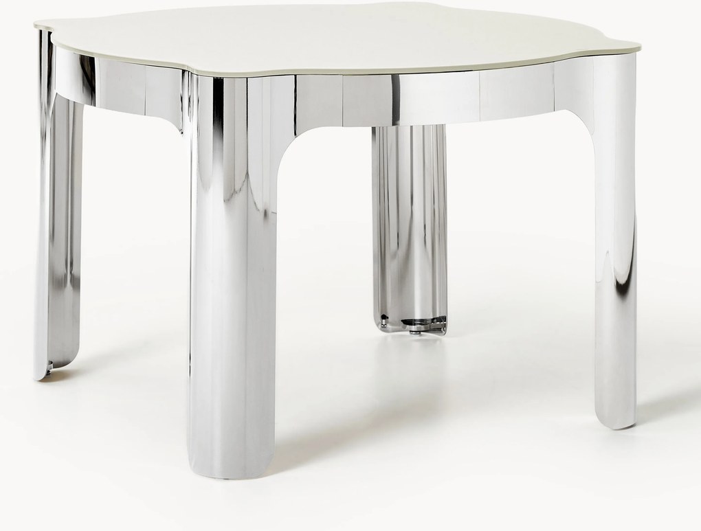 Ronde eettafel Georgia met glazen tafelblad, Ø 110 cm