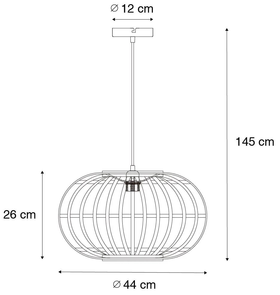 Oosterse hanglamp bamboe 44 cm - AmiraOosters E27 rond Binnenverlichting Lamp