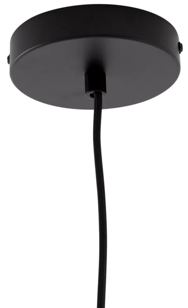 Retro hanglamp zwart met oranje kap - Felt