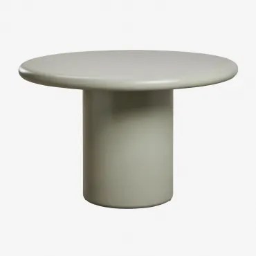 Ronde Tuintafel In Cement Namara Groene Lauerl & Ø120 Cm - Sklum