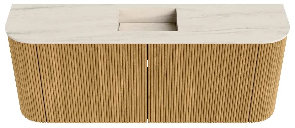 Mondiaz Joya DLux 105cm toiletmeubel ronding links/rechts oak met wastafel faye midden 1 kraangat meli