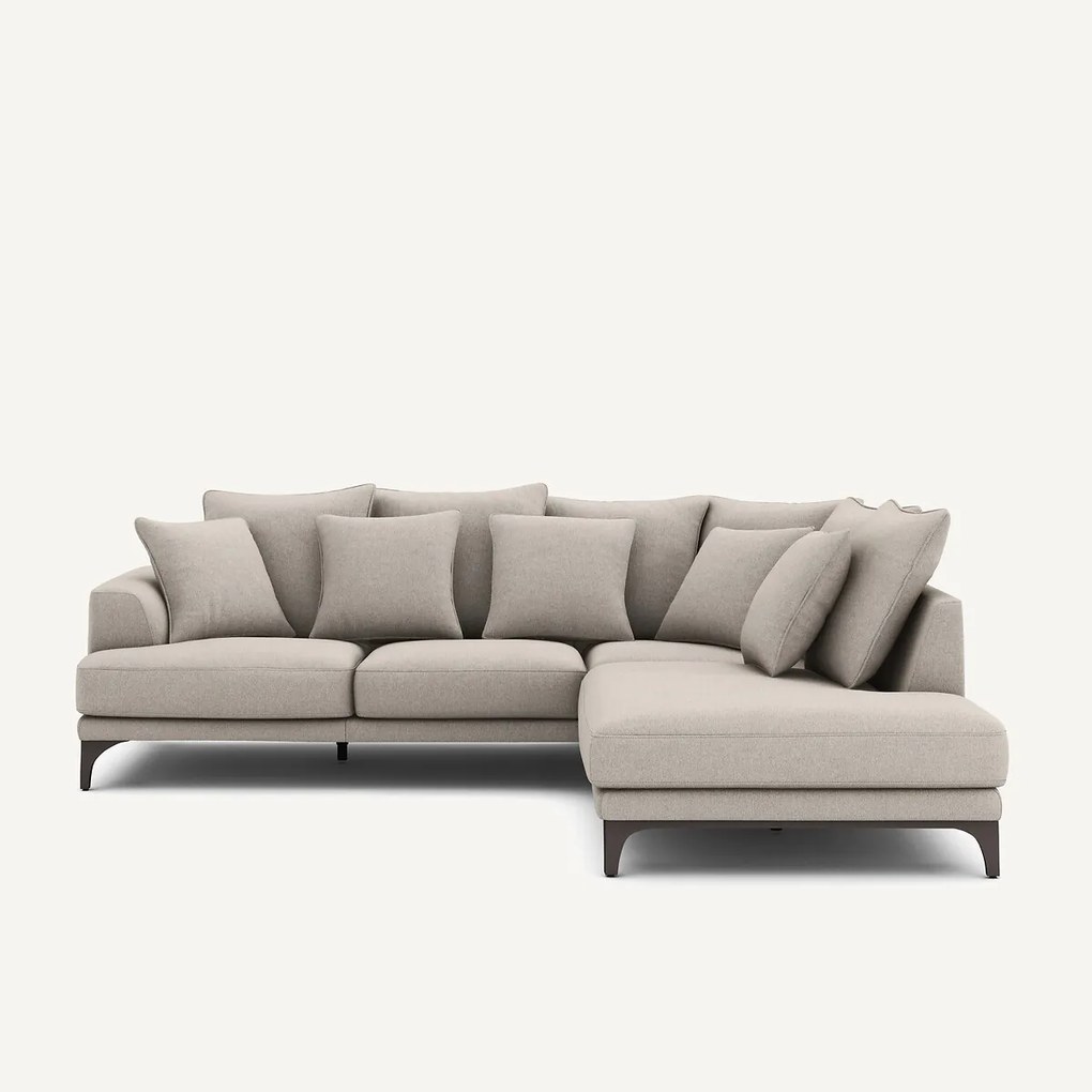 Hoekbank van gestructureerde viscose en linnen, ARMENTO