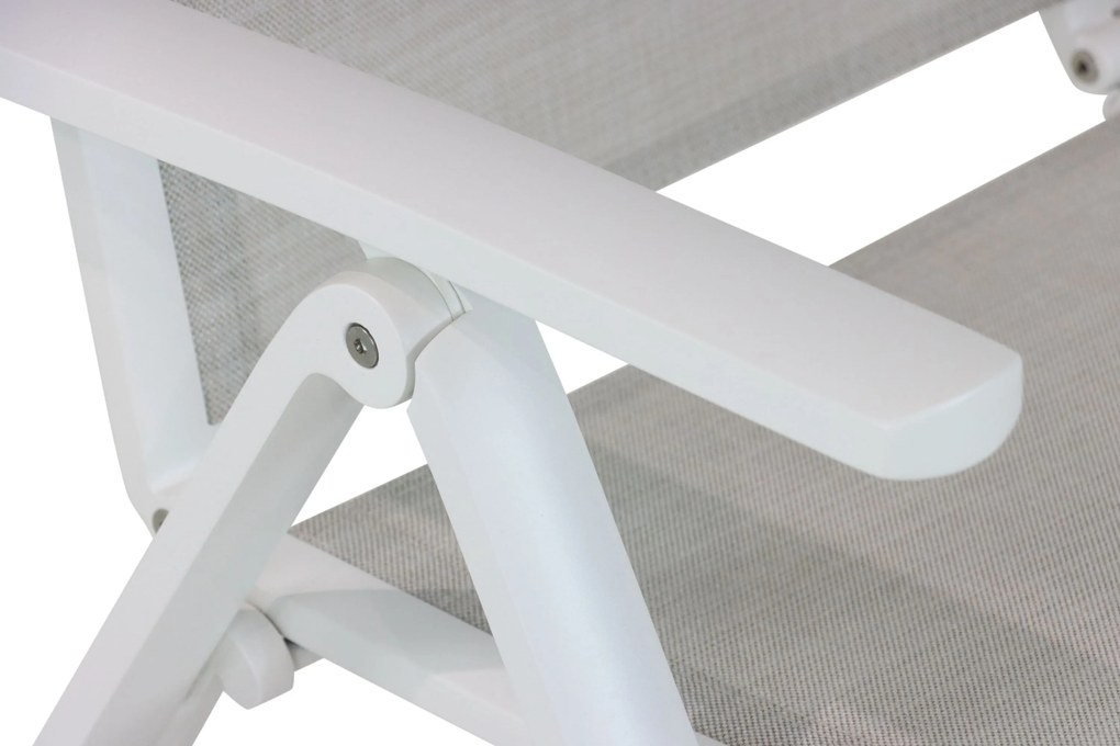 Tuinset 6 personen 240 cm Aluminium/Textileen Wit Hartman Troy/Cervola