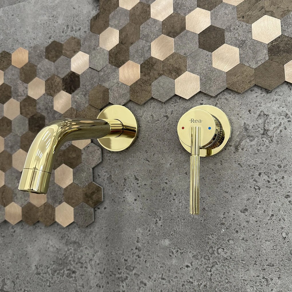 Inbouw wastafelkraan Rea Argon Gold + BOX