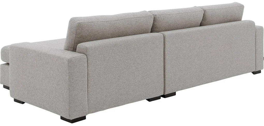 Goossens Hoekbank Lucca Met Chaise Longue grijs, stof, 2,5-zits, stijlvol landelijk met chaise longue rechts