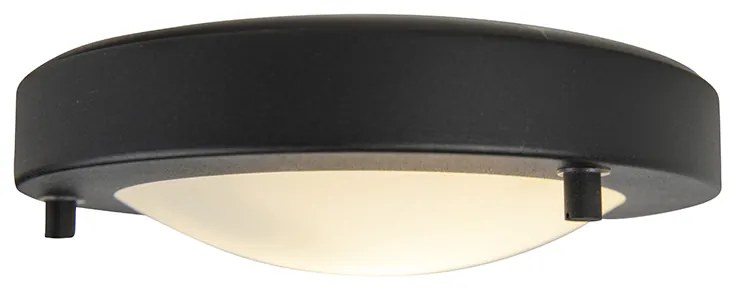 Buitenlamp Moderne plafonnière zwart 18 cm IP44 - Yuma Modern G9 IP44 Buitenverlichting rond