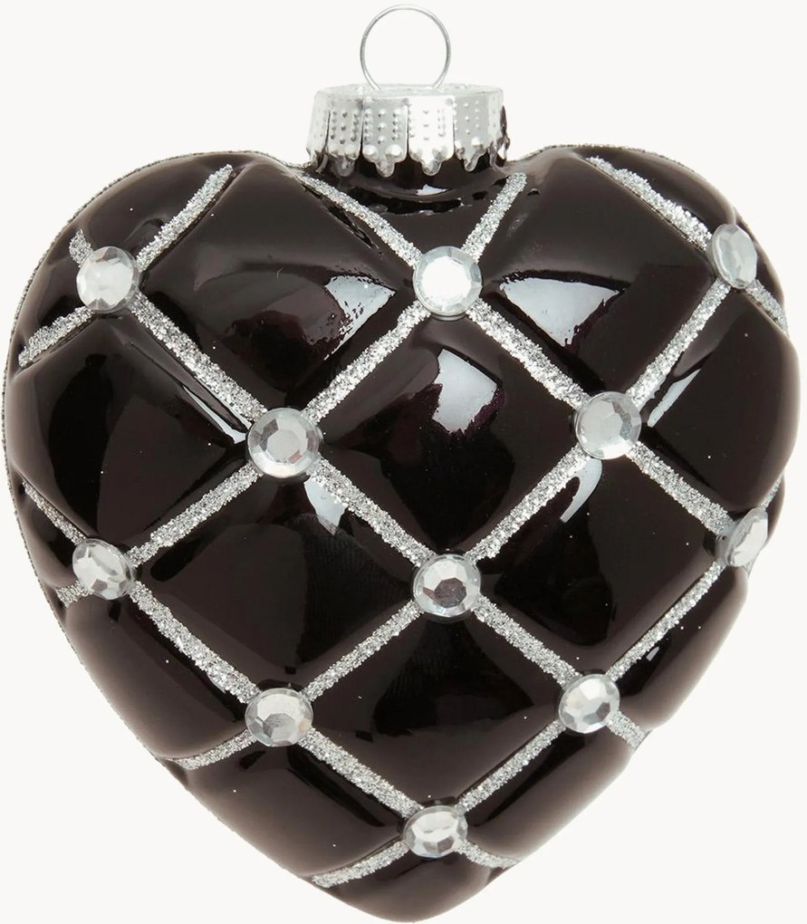 Handbeschilderde kerstboomhanger Heart